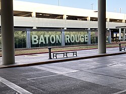 Baton Rouge Metropolitan Airport drop off lane