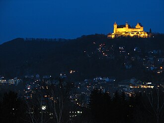 Veste Coburg at night, 2007