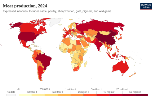 Meat production tonnes