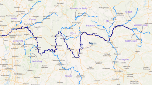 The Main and its main tributaries
