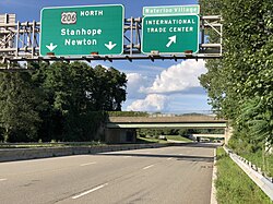 US 206 northbound just north of I-80 in Mount Olive Township