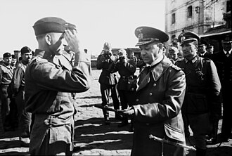 Grand Admiral Erich Raeder with Otto Kretschmer (left), August 1940