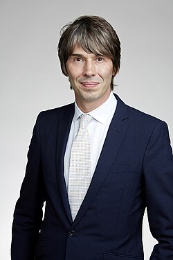Brian Cox, a professor of physics, was elected a Fellow of the Royal Society in 2016 having previously held a Royal Society University Research Fellowship (URF) from 2005 to 2013.[37]