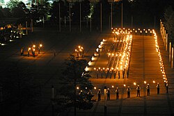 A Großer Zapfenstreich at the Federal Ministry of Defense in Bonn in 2002