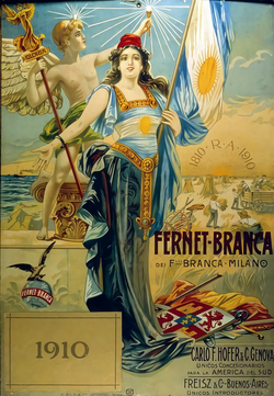 Advertisement for Fernet Branca celebrating the Centennial