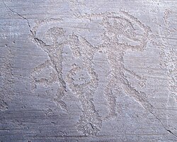 Petroglyphs, Rock Drawings in Valcamonica, Italy, which was recognised by UNESCO in 1979 and was Italy's first recognised World Heritage Site