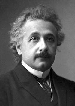 Einstein's official portrait after receiving the 1921 Nobel Prize for Physics