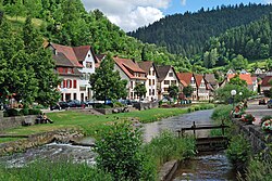 The River Schiltach in Schiltach