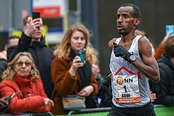 Bashir Abdi set a European record at the 2021 Rotterdam Marathon. In 2023 (pictured), he regained his title.