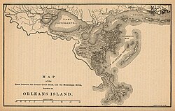 1880 map of the Isle of Orleans