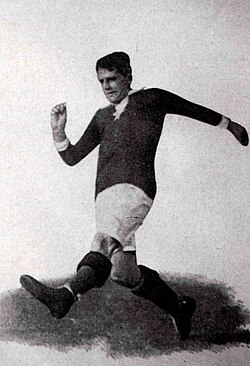Forward Gottfried Fuchs, key player for Germany at the 1912 Olympic Games