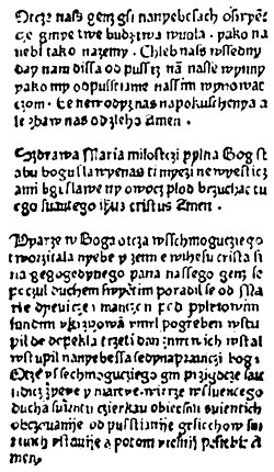 The oldest printed text in Polish – Statuta synodalia Episcoporum Wratislaviensis printed in 1475 in Wrocław by Kasper Elyan.