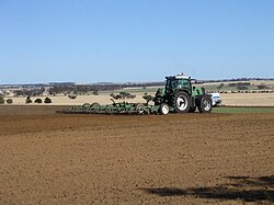 Tilling an arable field