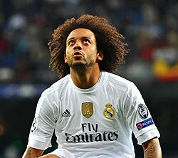 Marcelo in action against Shakhtar Donetsk during the group stages of the 2015–16 UEFA Champions League