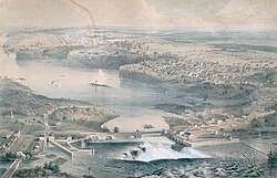 Ottawa in 1859, before construction on Parliament Hill. Two years prior, Queen Victoria selected the city as the permanent capital of the Province of Canada.