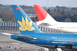 The Lotus flower is used as the logo of national flag carrier Vietnam Airlines