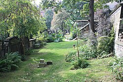 The lower terraces of the graveyard