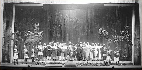 Scene from Uzeyir Hajibeyovs "Leyli and Majnun" opera, Azerbaijan State Academic Opera and Ballet Theater (1934)