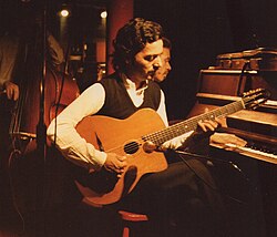 Fapy Lafertin, guitarist on stage in London, 1983