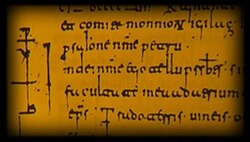 The Cartularies of Valpuesta, written in a late form of Latin, were declared in 2010 by the Royal Spanish Academy as the record of the earliest words written in Castilian, predating those of the Glosas Emilianenses.[21]