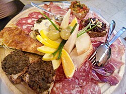 An Italian-style antipasto