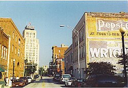 Looking west along Parrish Street, home of what was then known as Black Wall Street