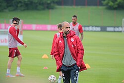 Guardiola managing Bayern Munich in 2013