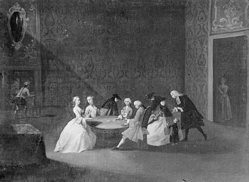Card players in 18th Century Venice, by Pietro Longhi