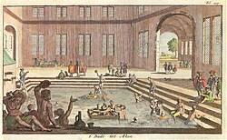 Hot springs at Aachen, Germany, 1682