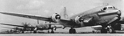 A row of Douglas C-54 Skymasters during the Berlin Airlift in 1949