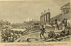 Wedding procession at Tete, from David Livingstone's Narrative of an Expedition to the Zambesi and its Tributaries