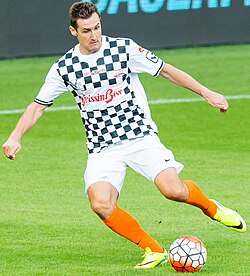 Klose playing in a charity match in 2016. Klose is known for a strong sense of sportsmanship.