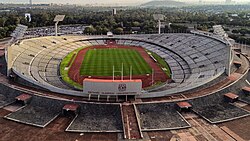 Estadio Olímpico Universitario, (University Olympic Stadium), historic home of Pumas UNAM.