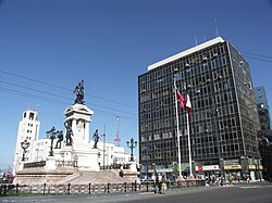 Sotomayor Square with the monument of the heroes of the Battle of Iquique