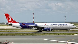 Turkish Airlines Airbus A330-300 with a special UEFA Champions League livery