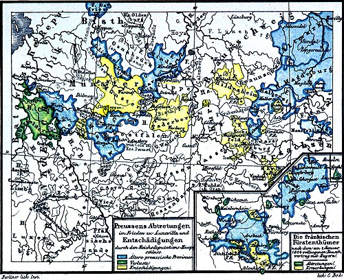 Prussia's territorial losses and gains during the period