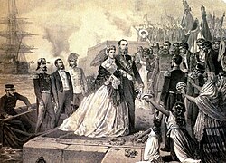 The arrival of the Emperor and Empress of Mexico at Vera Cruz