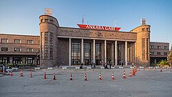 Ankara railway station is a hub for conventional trains.
