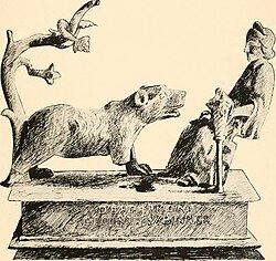 The bear-goddess feeds a bear (1918)