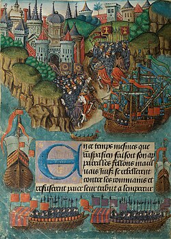 The Roman Emperor Nero sends Vespasian with an army to destroy the Jews, 69 CE.