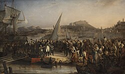 Napoleon's Departure from Elba by Joseph Beaume, 1836