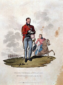 1815 engraving of a British major general