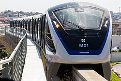 São Paulo Metro Line 15, is the second busiest monorail line worldwide.