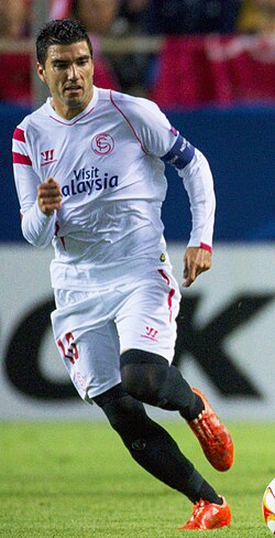 José Antonio Reyes captained Sevilla on their run to the final, scoring twice.