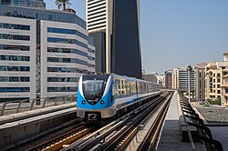 Dubai Metro is the first kind of rail transportation in the UAE, and is the Arabian Peninsula's first urban train network.[240]