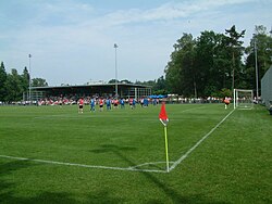 PSV Under-19 plays a match on De Herdgang's main field.