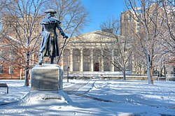Robert Morris statue honoring Founding Father and financier Robert Morris at Independence National Historical Park in Philadelphia