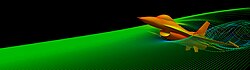 Computational modelling of airflow over a jet