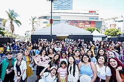 Fans at the BTS world tour concert 'Love Yourself' in Los Angeles on September 6, 2018.