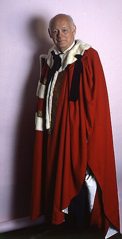 Edward Douglas-Scott-Montagu, 3rd Baron Montagu of Beaulieu wearing the parliamentary robes of a baron
